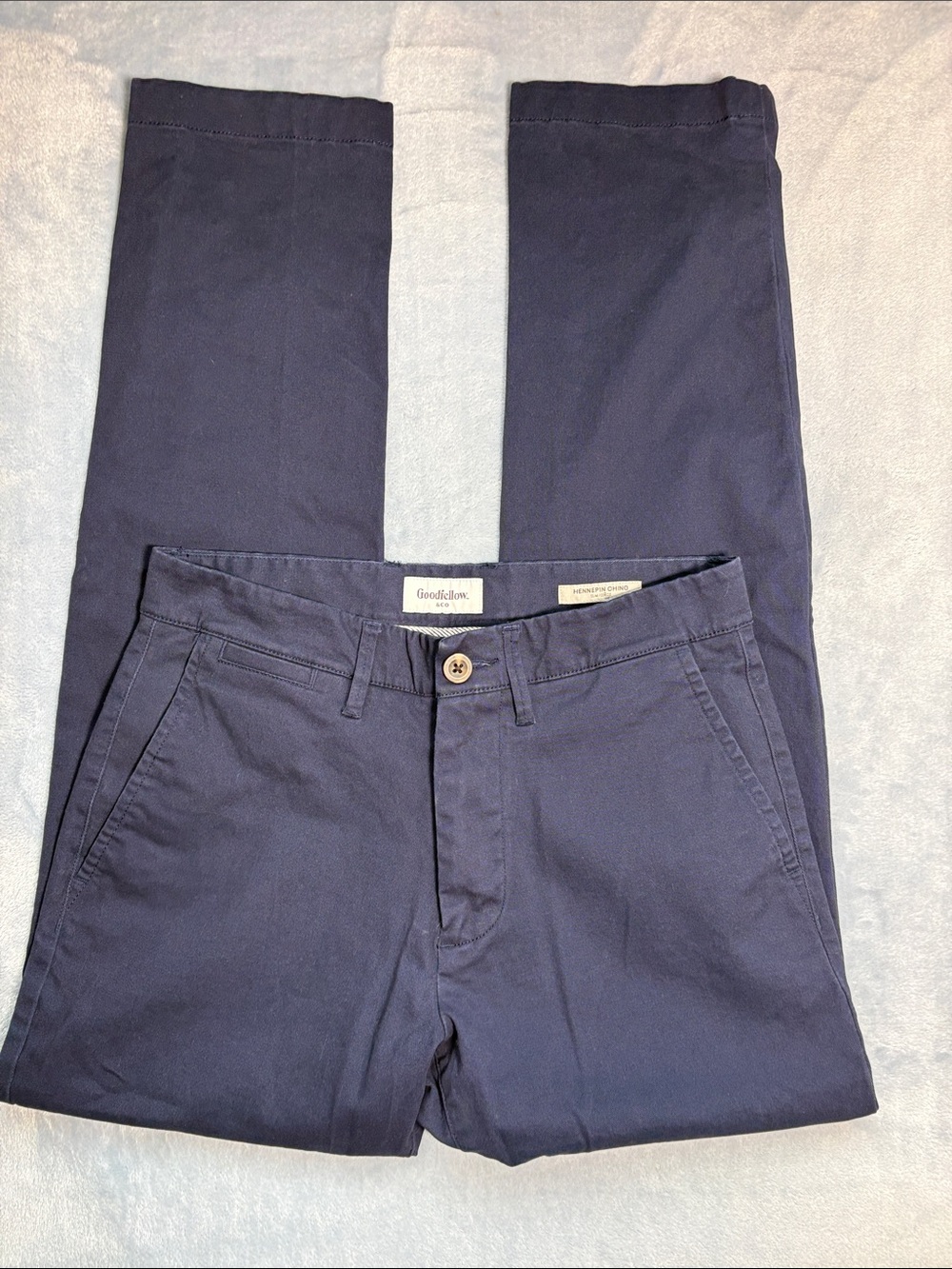 Goodfellow & Co Navy Slim Hennepin Straight-Fit Chinos 28 x 30 - Picture 7 of 8
